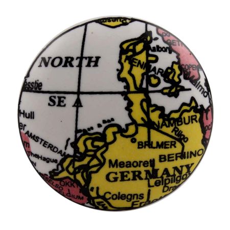 Germany Map Ceramic Drawer Knob